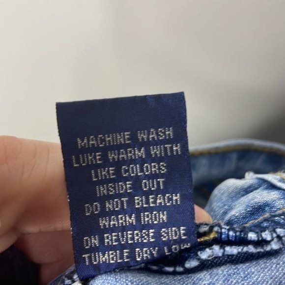 Vintage Y2K Angels Size 3 Light Wash Low Rise Rhinestone Cropped Cuffed Jeans - Picture 11 of 12